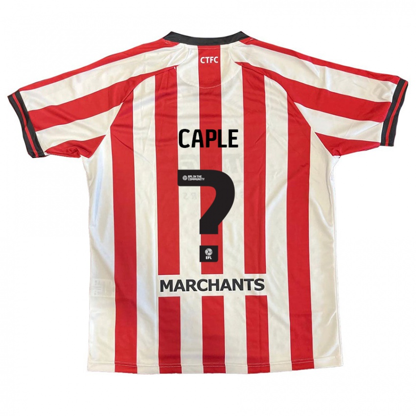 Niño Camiseta Charlie Caple #0 Rojo Blanco 1ª Equipación 2024/25 La Camisa Perú