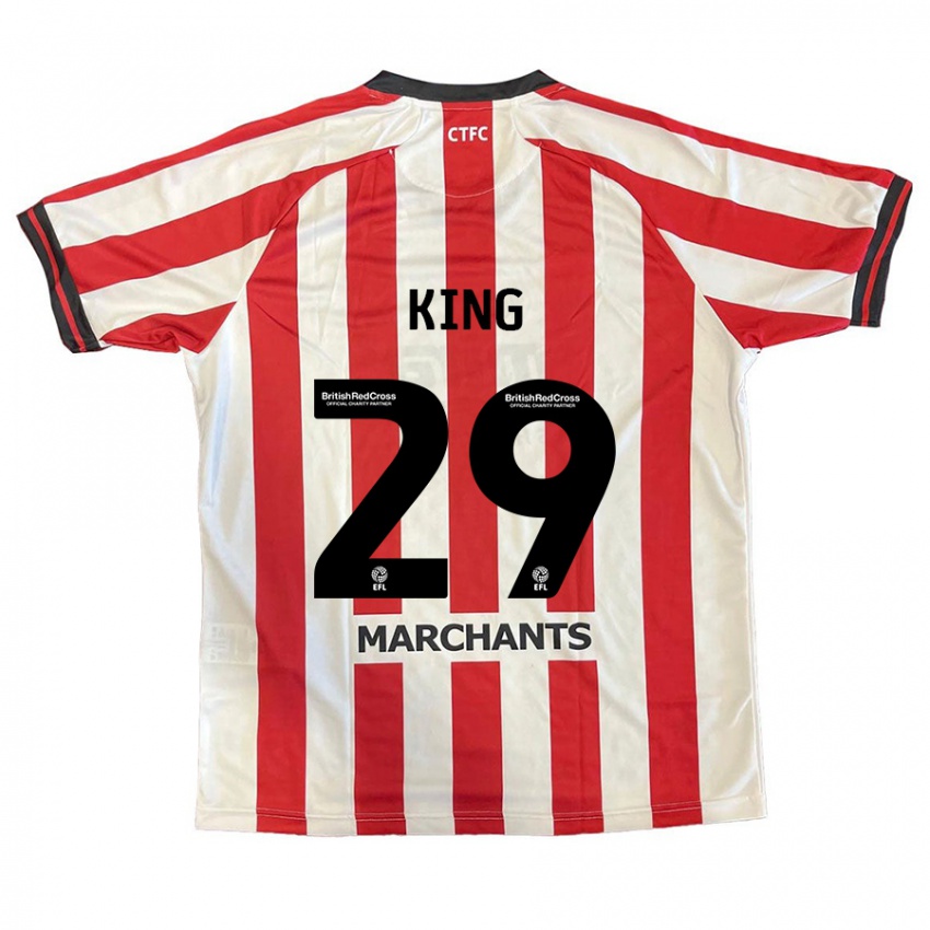 Niño Camiseta Tom King #29 Rojo Blanco 1ª Equipación 2024/25 La Camisa Perú