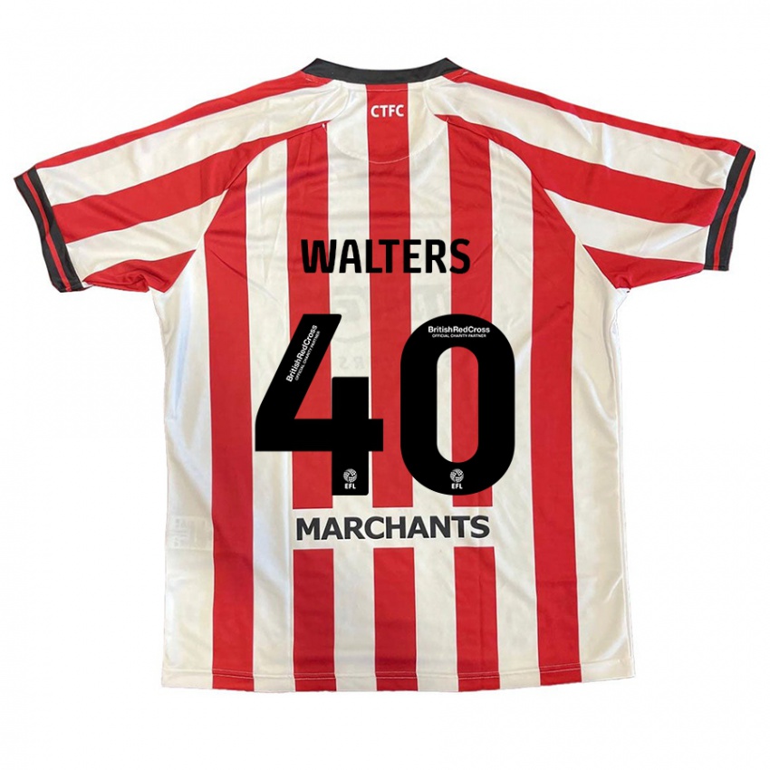 Niño Camiseta Cameron Walters #40 Rojo Blanco 1ª Equipación 2024/25 La Camisa Perú