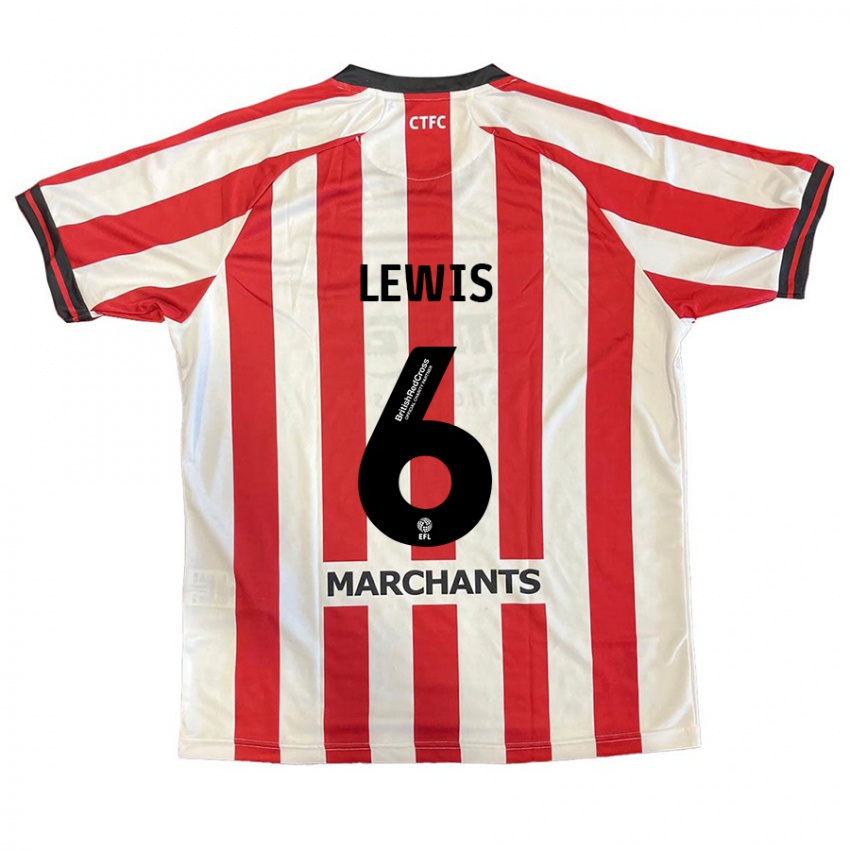 Niño Camiseta Megan Lewis #6 Rojo Blanco 1ª Equipación 2024/25 La Camisa Perú