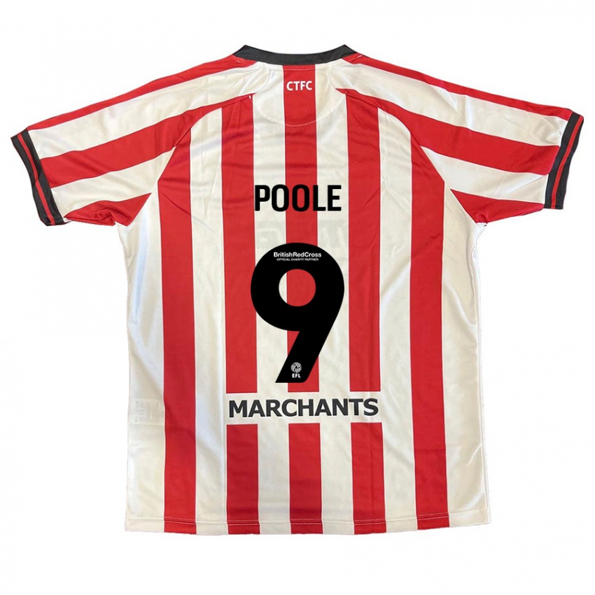 Niño Camiseta Phoebie Poole #9 Rojo Blanco 1ª Equipación 2024/25 La Camisa Perú