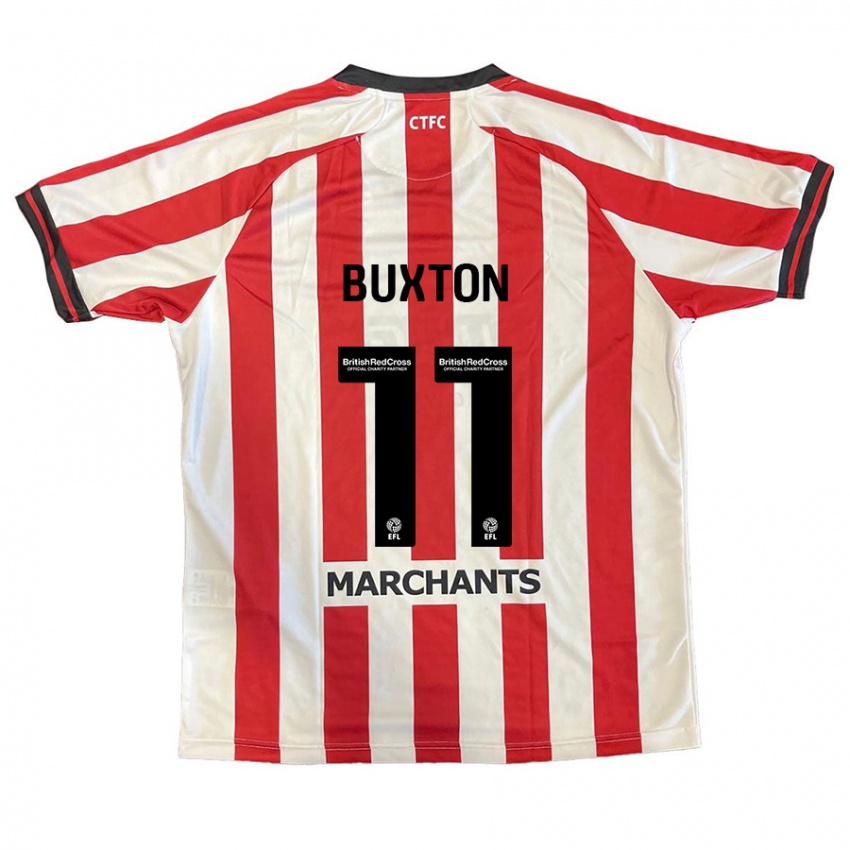 Niño Camiseta Charlotte Buxton #11 Rojo Blanco 1ª Equipación 2024/25 La Camisa Perú