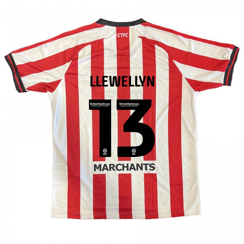 Niño Camiseta Ffion Llewellyn #13 Rojo Blanco 1ª Equipación 2024/25 La Camisa Perú