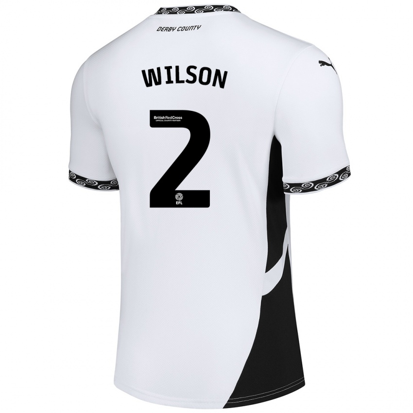 Niño Camiseta Kane Wilson #2 Blanco Negro 1ª Equipación 2024/25 La Camisa Perú