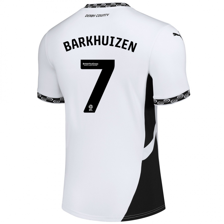 Niño Camiseta Tom Barkhuizen #7 Blanco Negro 1ª Equipación 2024/25 La Camisa Perú