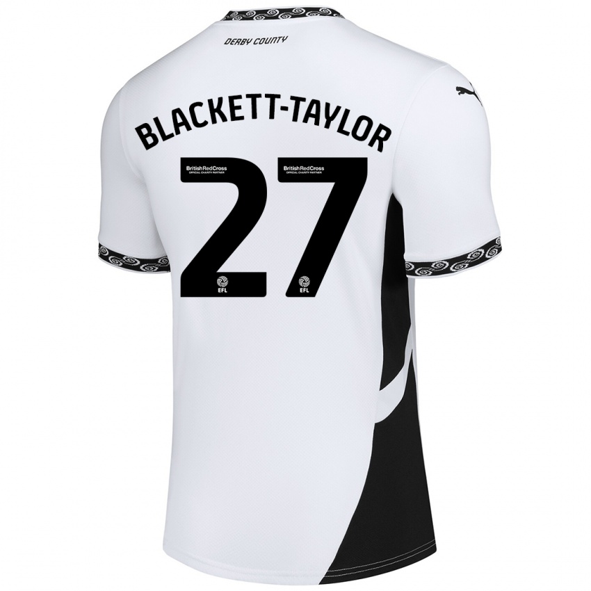 Niño Camiseta Corey Blackett-Taylor #27 Blanco Negro 1ª Equipación 2024/25 La Camisa Perú