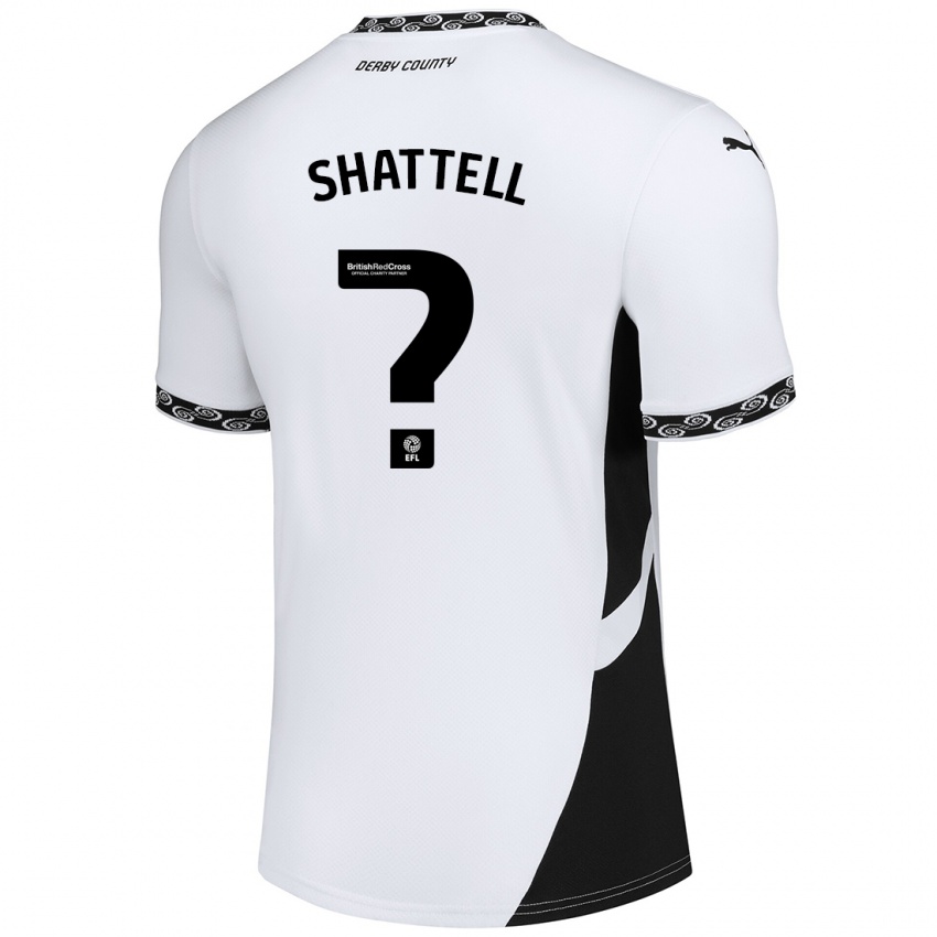 Niño Camiseta Josh Shattell #0 Blanco Negro 1ª Equipación 2024/25 La Camisa Perú