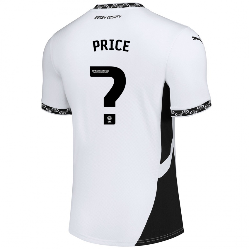 Niño Camiseta Harley Price #0 Blanco Negro 1ª Equipación 2024/25 La Camisa Perú