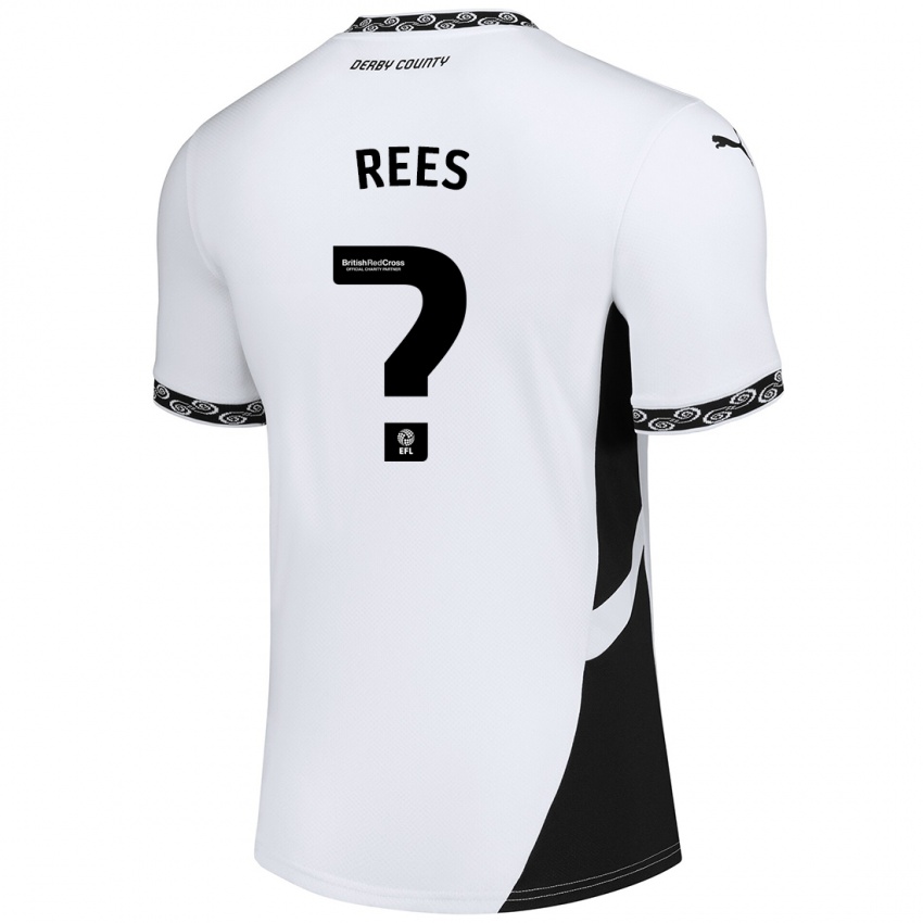 Niño Camiseta Harvey Rees #0 Blanco Negro 1ª Equipación 2024/25 La Camisa Perú