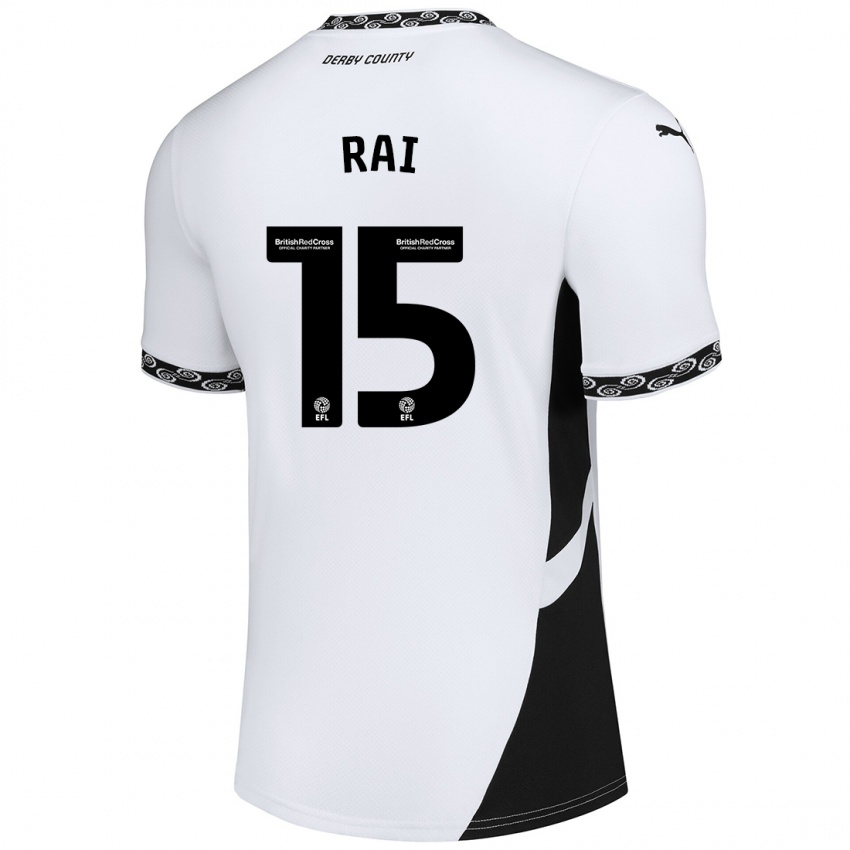 Niño Camiseta Kira Rai #15 Blanco Negro 1ª Equipación 2024/25 La Camisa Perú