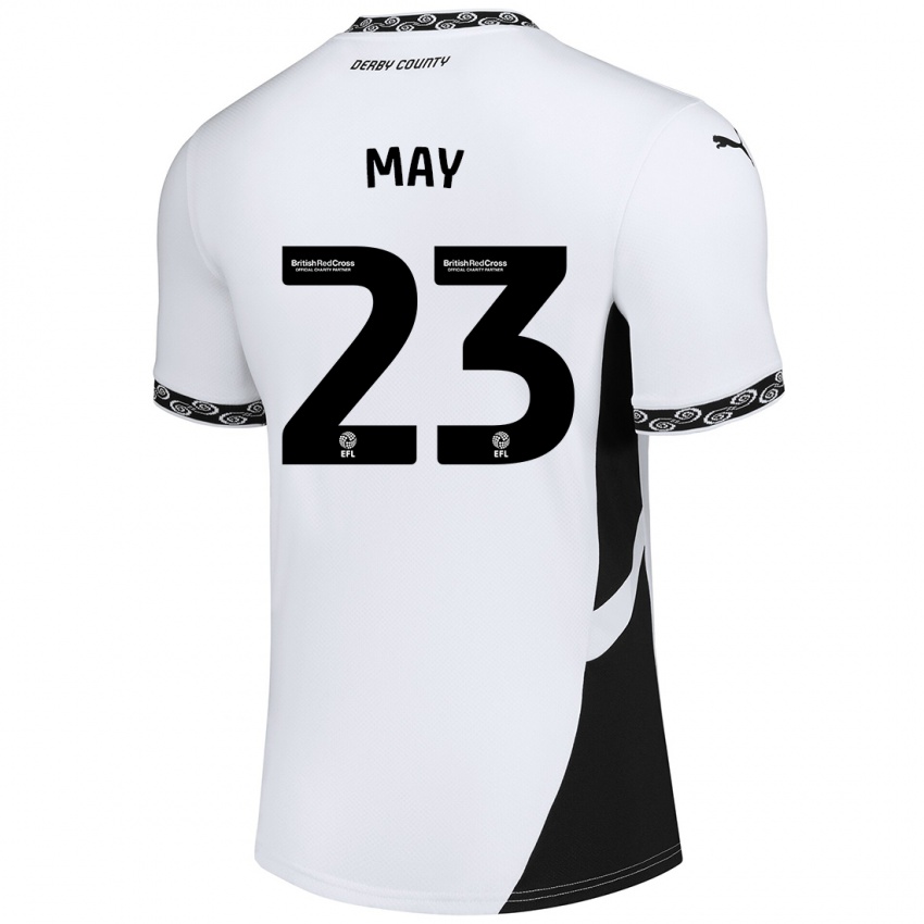 Niño Camiseta Rebecca May #23 Blanco Negro 1ª Equipación 2024/25 La Camisa Perú