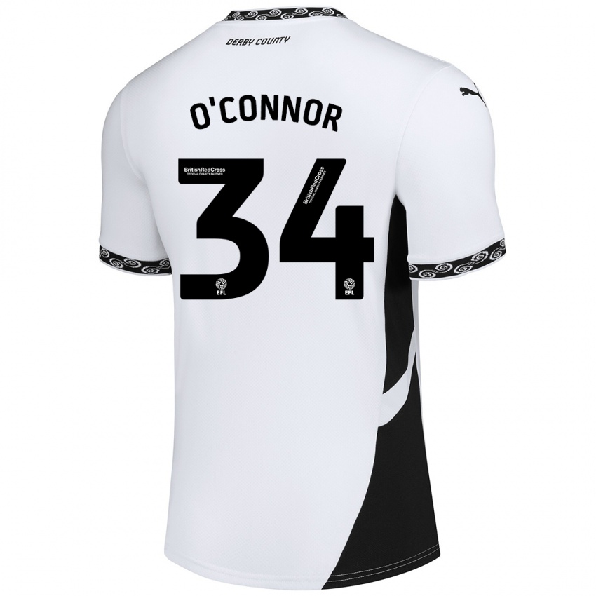 Niño Camiseta Dolcie O'connor #34 Blanco Negro 1ª Equipación 2024/25 La Camisa Perú