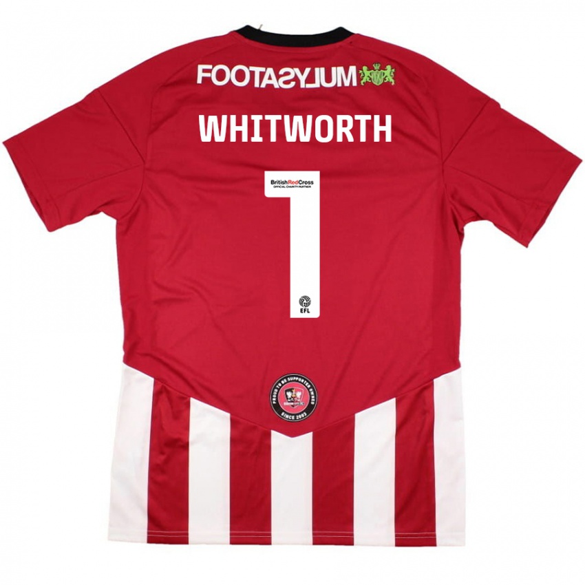 Niño Camiseta Joe Whitworth #1 Rojo Blanco 1ª Equipación 2024/25 La Camisa Perú