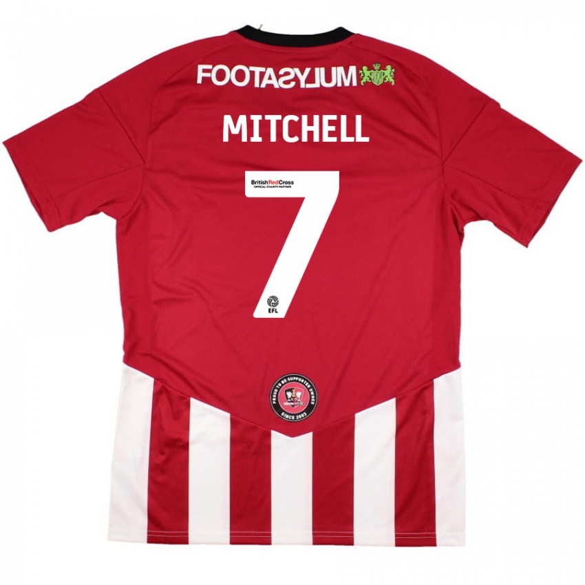 Niño Camiseta Demetri Mitchell #7 Rojo Blanco 1ª Equipación 2024/25 La Camisa Perú