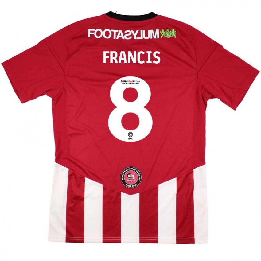 Niño Camiseta Ed Francis #8 Rojo Blanco 1ª Equipación 2024/25 La Camisa Perú