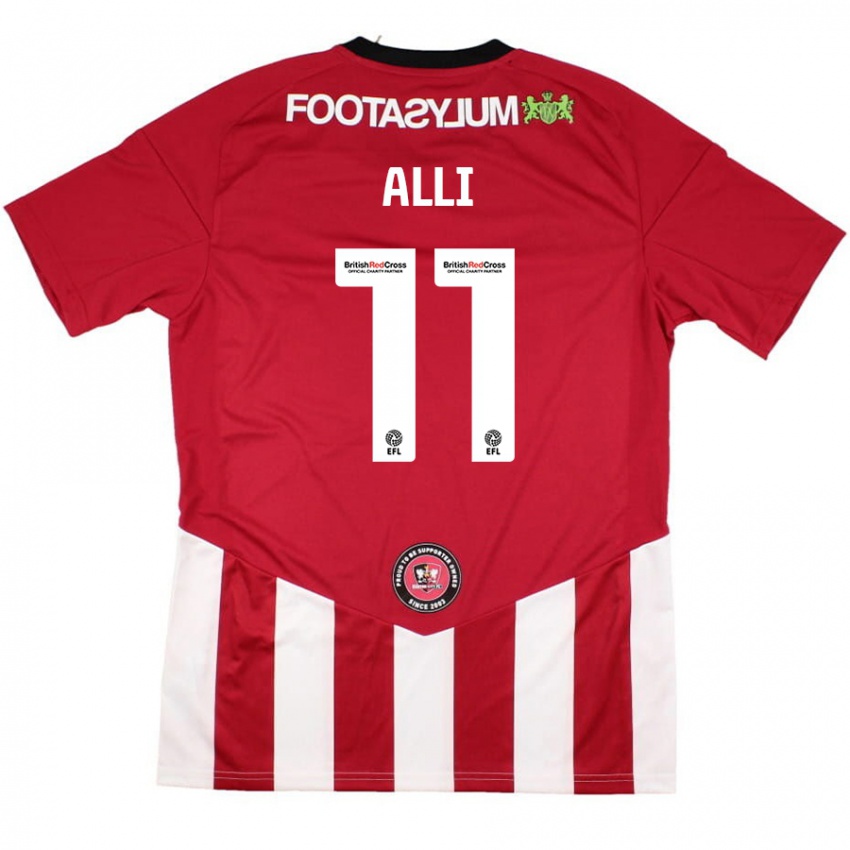 Niño Camiseta Millenic Alli #11 Rojo Blanco 1ª Equipación 2024/25 La Camisa Perú