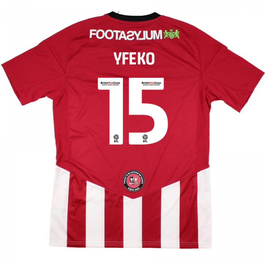 Niño Camiseta Johnly Yfeko #15 Rojo Blanco 1ª Equipación 2024/25 La Camisa Perú