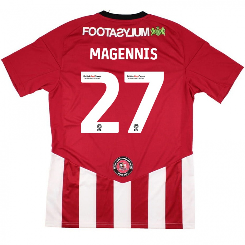 Niño Camiseta Josh Magennis #27 Rojo Blanco 1ª Equipación 2024/25 La Camisa Perú