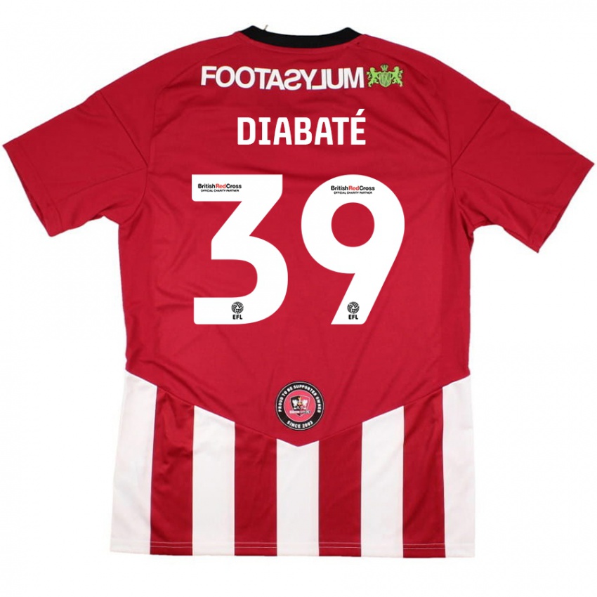 Niño Camiseta Cheick Diabaté #39 Rojo Blanco 1ª Equipación 2024/25 La Camisa Perú