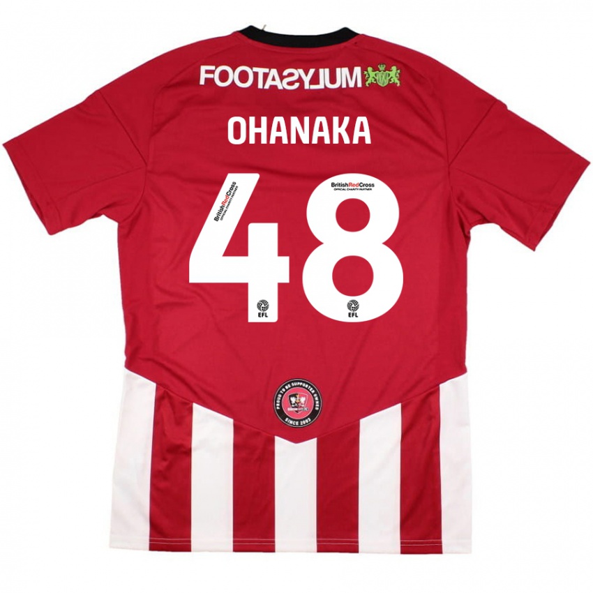 Niño Camiseta Santino Ohanaka #48 Rojo Blanco 1ª Equipación 2024/25 La Camisa Perú