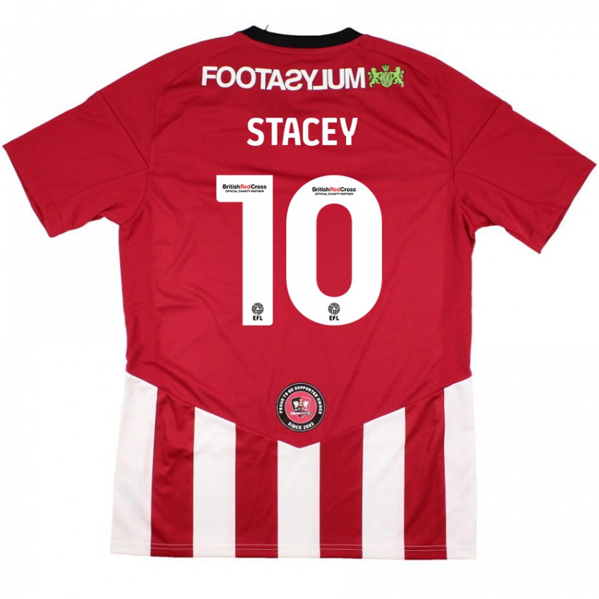 Niño Camiseta Sarah Stacey #10 Rojo Blanco 1ª Equipación 2024/25 La Camisa Perú