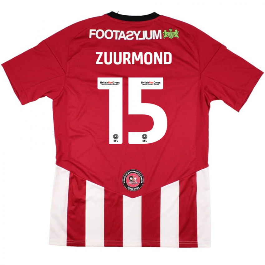 Niño Camiseta Ishbel Zuurmond #15 Rojo Blanco 1ª Equipación 2024/25 La Camisa Perú