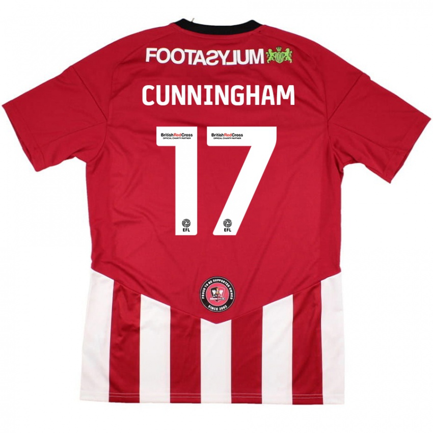 Niño Camiseta Zoe Cunningham #17 Rojo Blanco 1ª Equipación 2024/25 La Camisa Perú