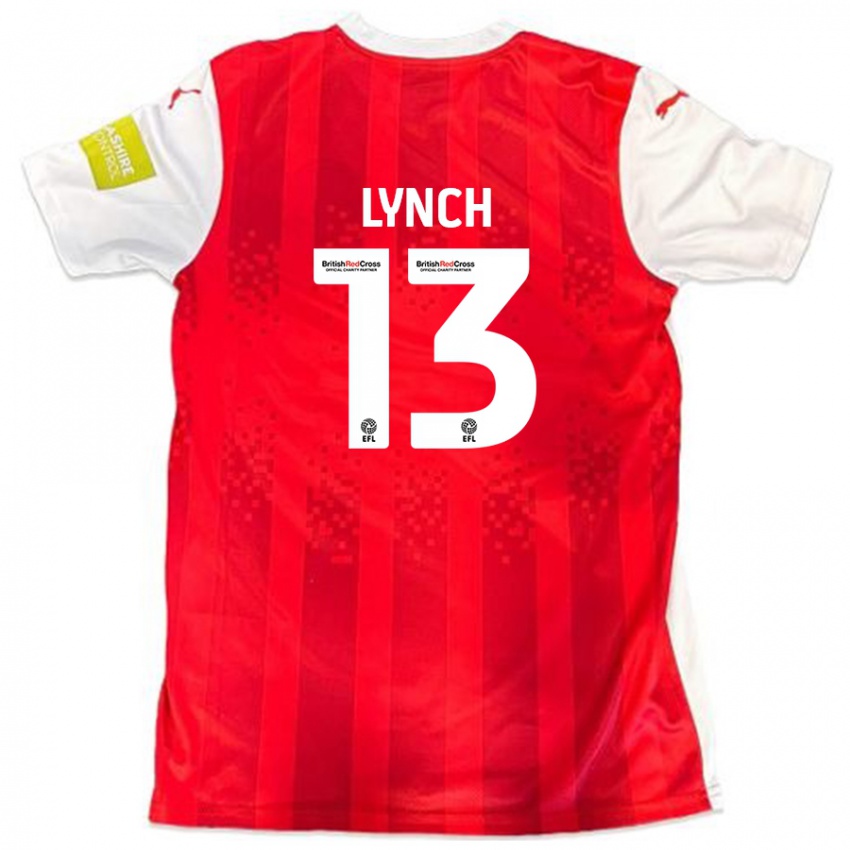 Niño Camiseta Jay Lynch #13 Rojo Blanco 1ª Equipación 2024/25 La Camisa Perú