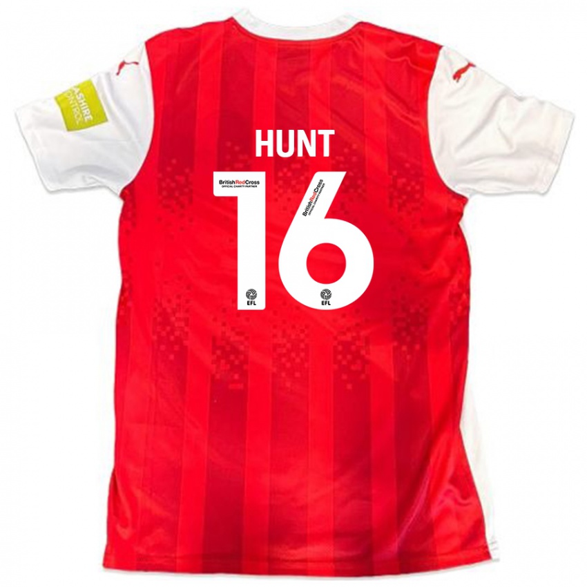 Niño Camiseta Mackenzie Hunt #16 Rojo Blanco 1ª Equipación 2024/25 La Camisa Perú