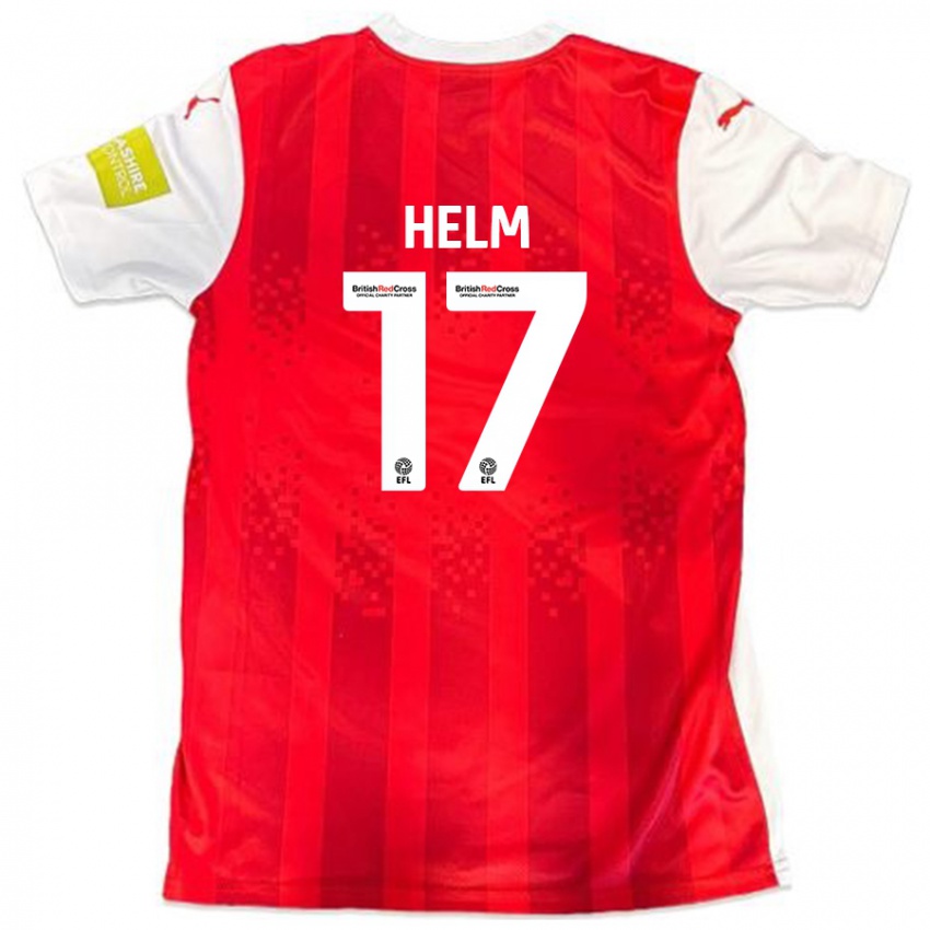 Niño Camiseta Mark Helm #17 Rojo Blanco 1ª Equipación 2024/25 La Camisa Perú