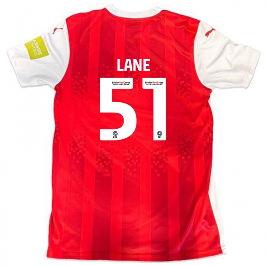 Niño Camiseta Mikey Lane #51 Rojo Blanco 1ª Equipación 2024/25 La Camisa Perú