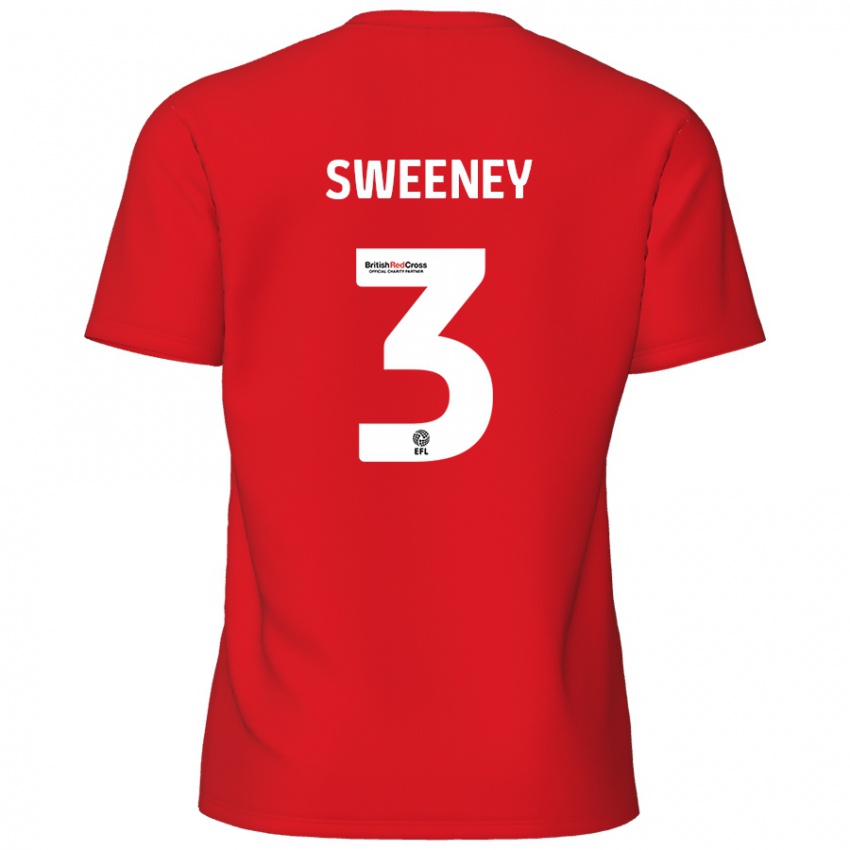 Niño Camiseta Jayden Sweeney #3 Rojo 1ª Equipación 2024/25 La Camisa Perú