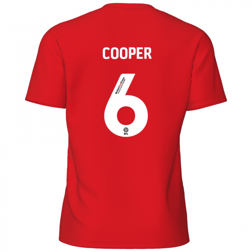 Niño Camiseta Brandon Cooper #6 Rojo 1ª Equipación 2024/25 La Camisa Perú