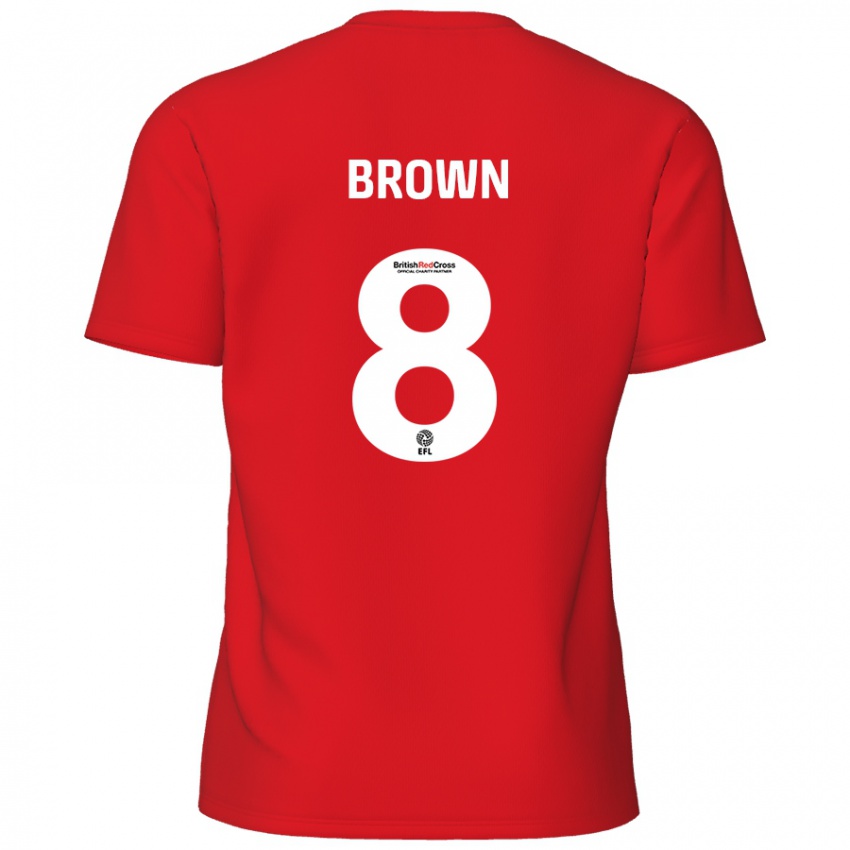 Niño Camiseta Jordan Brown #8 Rojo 1ª Equipación 2024/25 La Camisa Perú