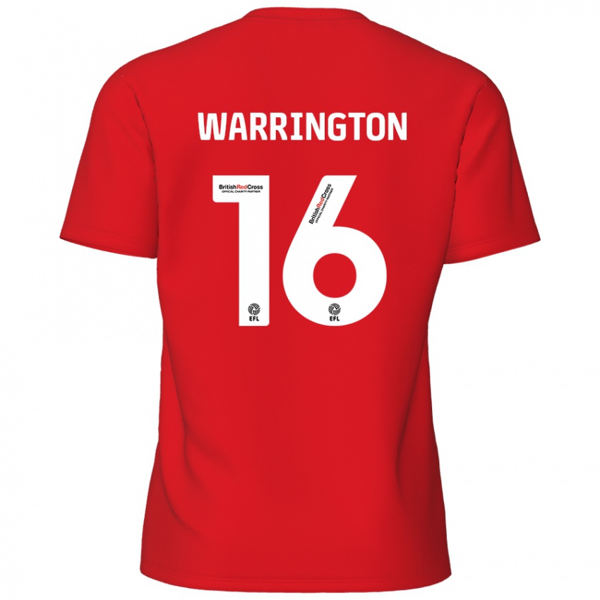 Niño Camiseta Lewis Warrington #16 Rojo 1ª Equipación 2024/25 La Camisa Perú