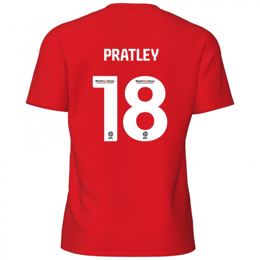 Niño Camiseta Darren Pratley #18 Rojo 1ª Equipación 2024/25 La Camisa Perú