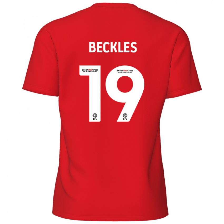 Niño Camiseta Omar Beckles #19 Rojo 1ª Equipación 2024/25 La Camisa Perú