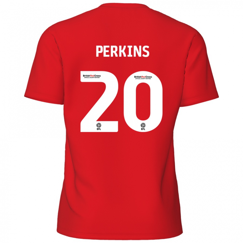 Niño Camiseta Sonny Perkins #20 Rojo 1ª Equipación 2024/25 La Camisa Perú