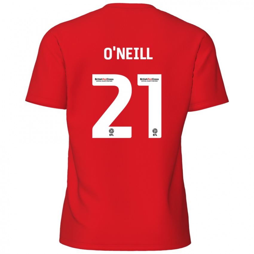 Niño Camiseta Ollie O'neill #21 Rojo 1ª Equipación 2024/25 La Camisa Perú