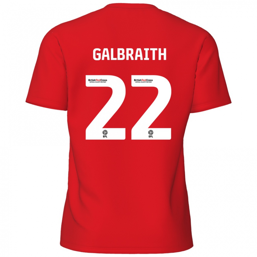 Niño Camiseta Ethan Galbraith #22 Rojo 1ª Equipación 2024/25 La Camisa Perú