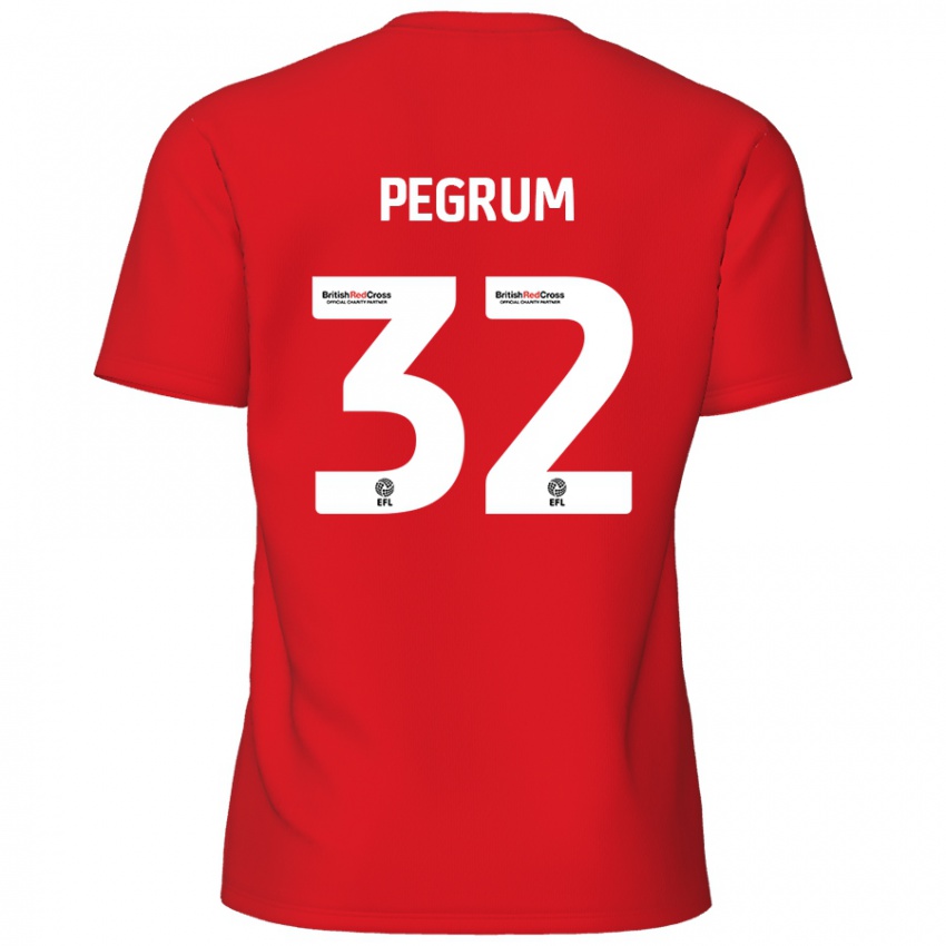 Niño Camiseta Charlie Pegrum #32 Rojo 1ª Equipación 2024/25 La Camisa Perú