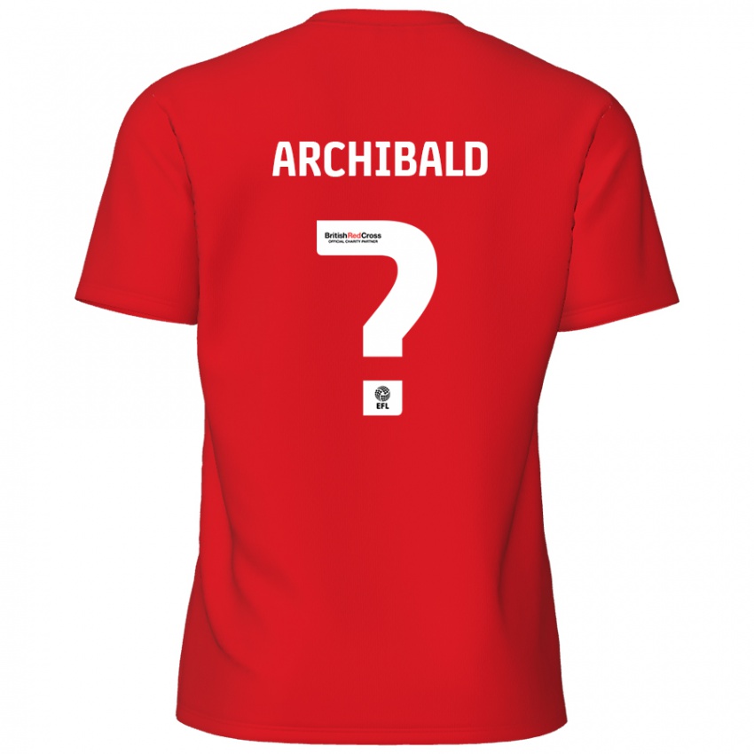 Niño Camiseta Aaron Archibald #0 Rojo 1ª Equipación 2024/25 La Camisa Perú