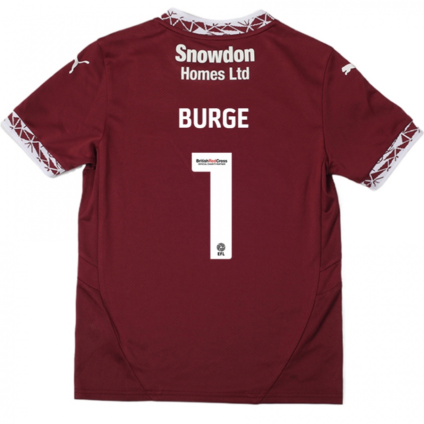 Niño Camiseta Lee Burge #1 Borgoña 1ª Equipación 2024/25 La Camisa Perú