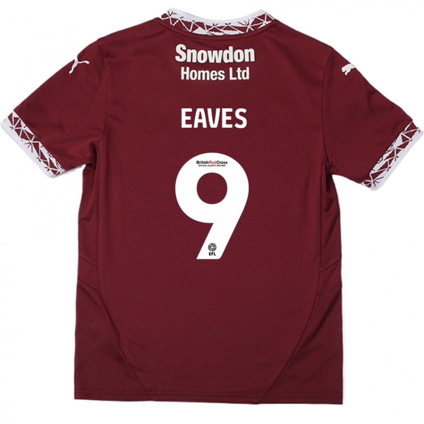 Niño Camiseta Tom Eaves #9 Borgoña 1ª Equipación 2024/25 La Camisa Perú