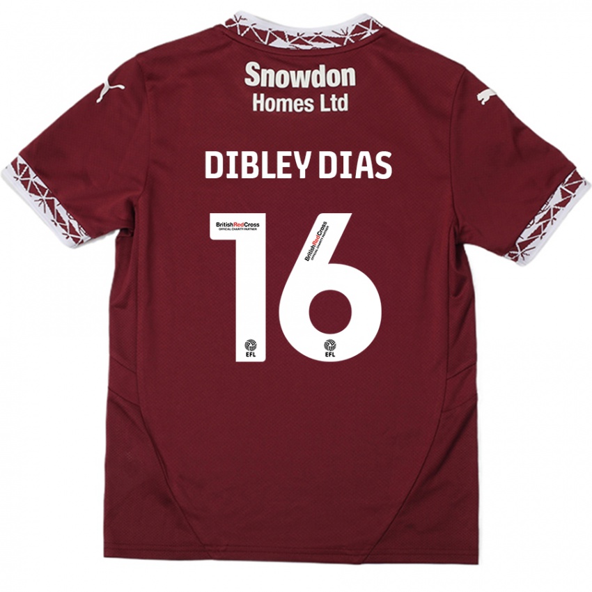 Niño Camiseta Matt Dibley-Dias #16 Borgoña 1ª Equipación 2024/25 La Camisa Perú