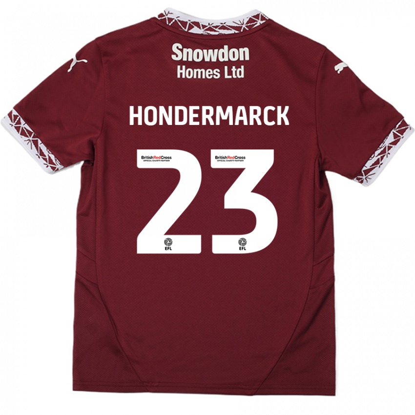 Niño Camiseta William Hondermarck #23 Borgoña 1ª Equipación 2024/25 La Camisa Perú