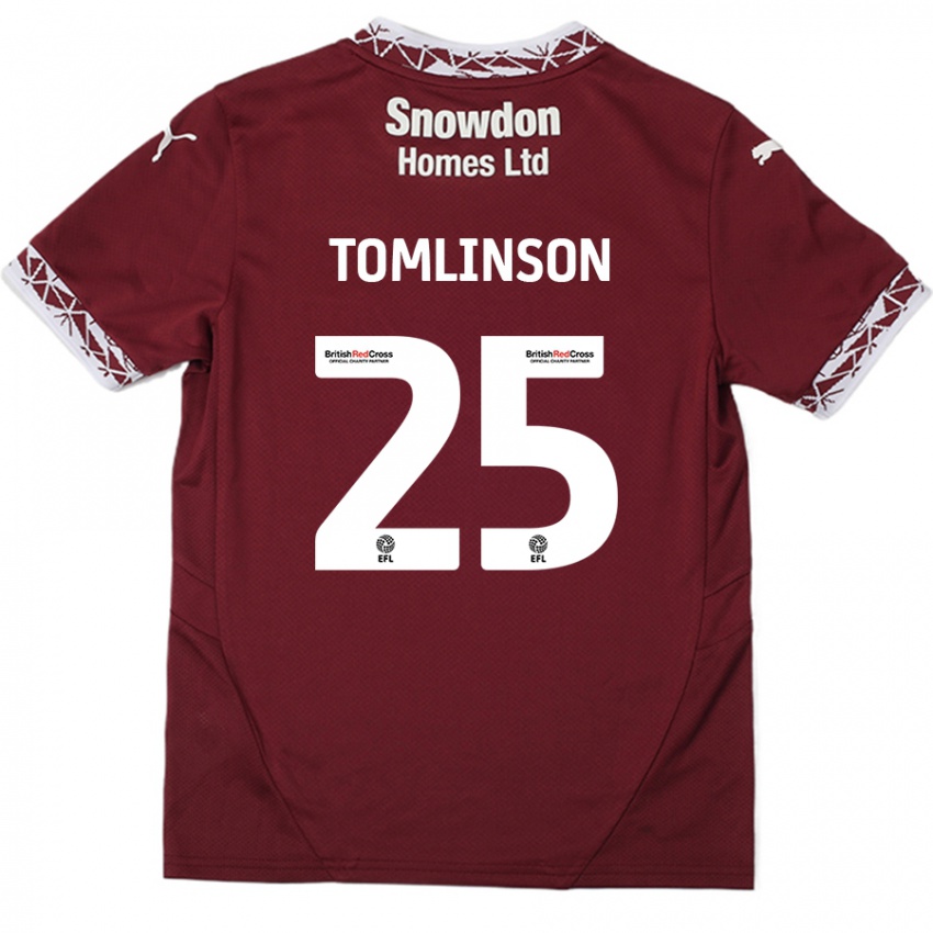 Niño Camiseta Josh Tomlinson #25 Borgoña 1ª Equipación 2024/25 La Camisa Perú