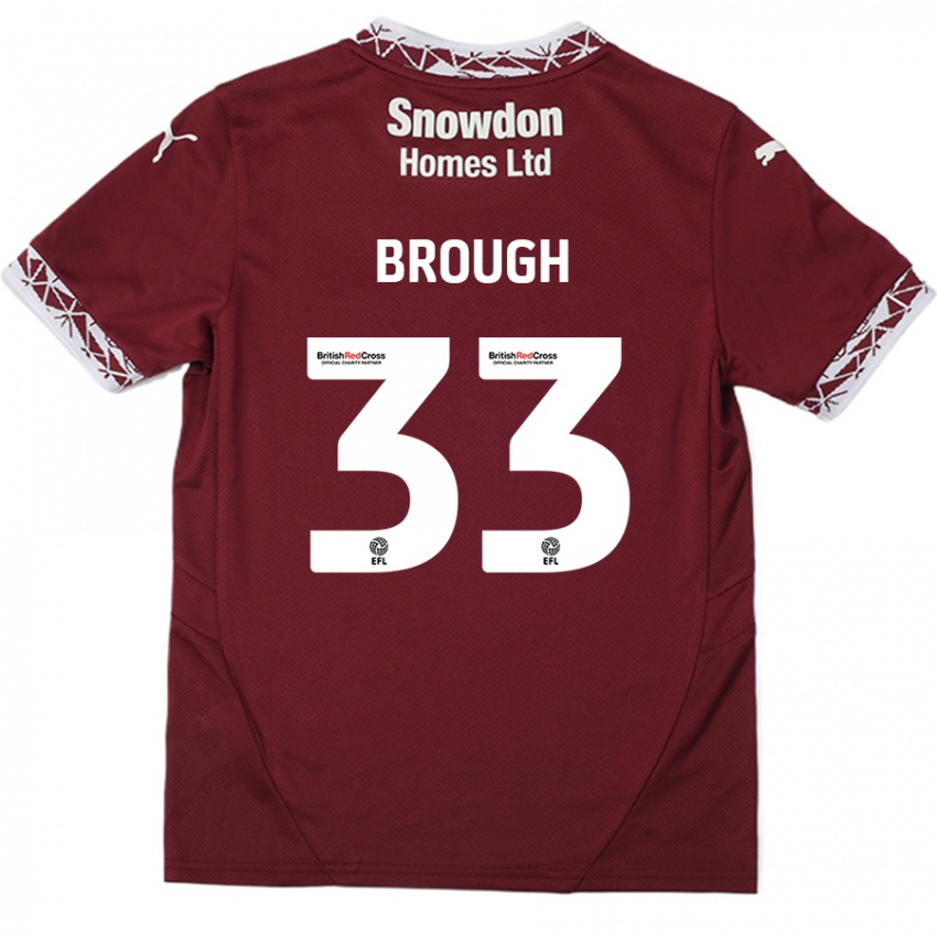 Niño Camiseta Patrick Brough #33 Borgoña 1ª Equipación 2024/25 La Camisa Perú