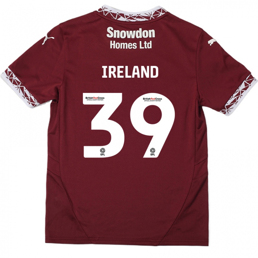 Niño Camiseta Matthew Ireland #39 Borgoña 1ª Equipación 2024/25 La Camisa Perú