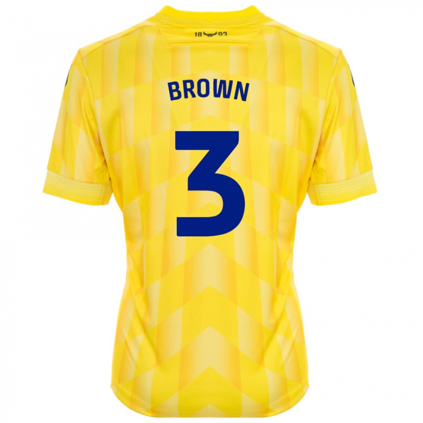 Niño Camiseta Ciaron Brown #3 Amarillo 1ª Equipación 2024/25 La Camisa Perú